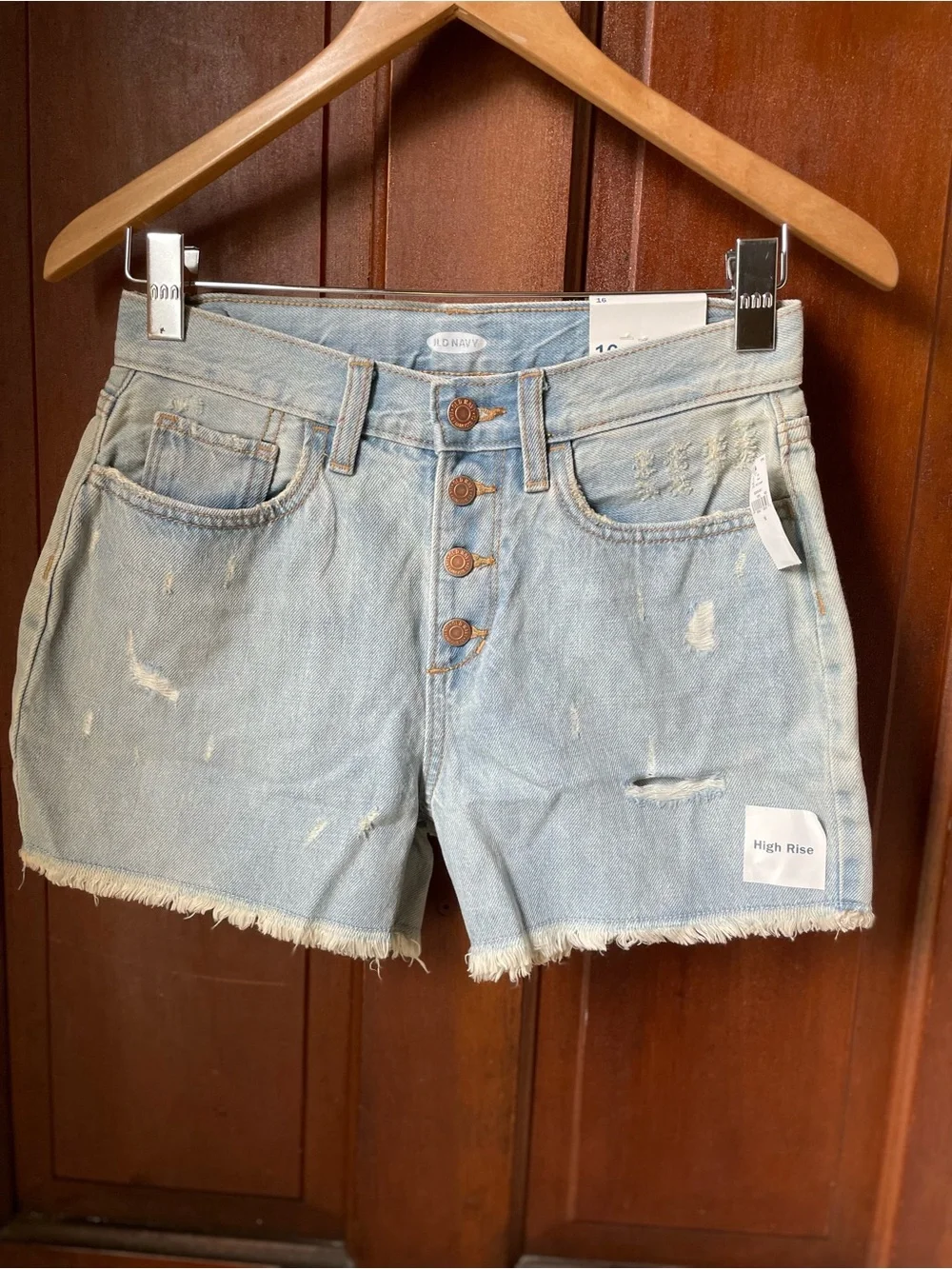 Old Navy girls size 16 high rise denim shorts NWT